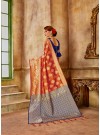 Banarasi Silk Half Half Weaving Designer Traditional Saree